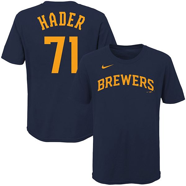 Boys 8-20 Nike Milwaukee Brewers Josh Hader Name & Number Tee