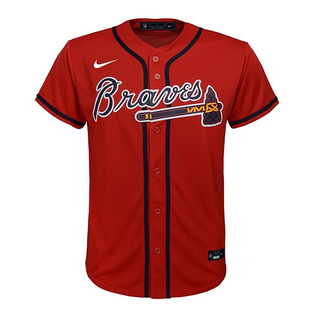 Under Armour Atlanta Braves MLB Baseball Boys Shirt Top M
