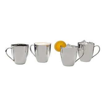 Mikasa 4 pc Stainless Steel Mug Set