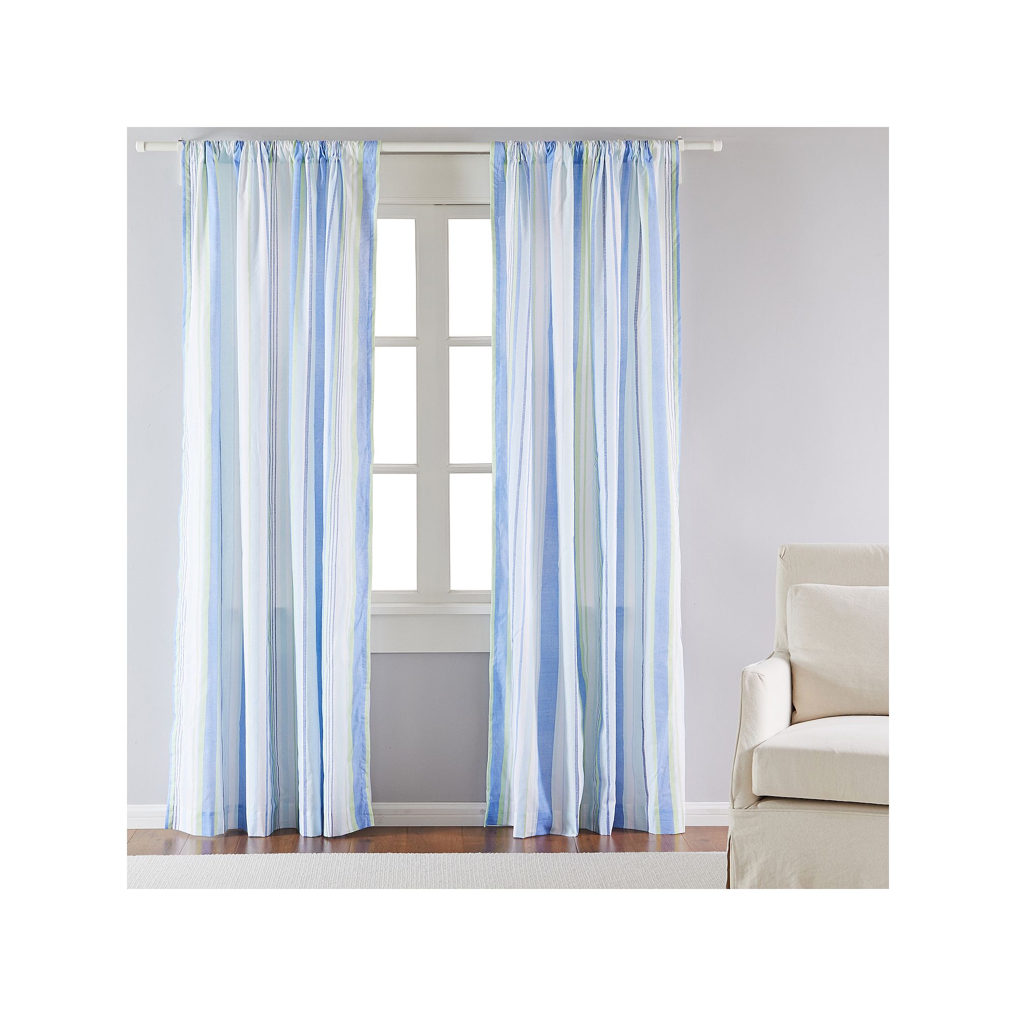 Levtex Home Catalina Fish Window Curtain, Blue