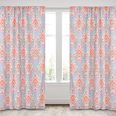 Palladium Grey Floral Lined Curtain Panel with Rod Pocket - 2pk - Levtex  Home 