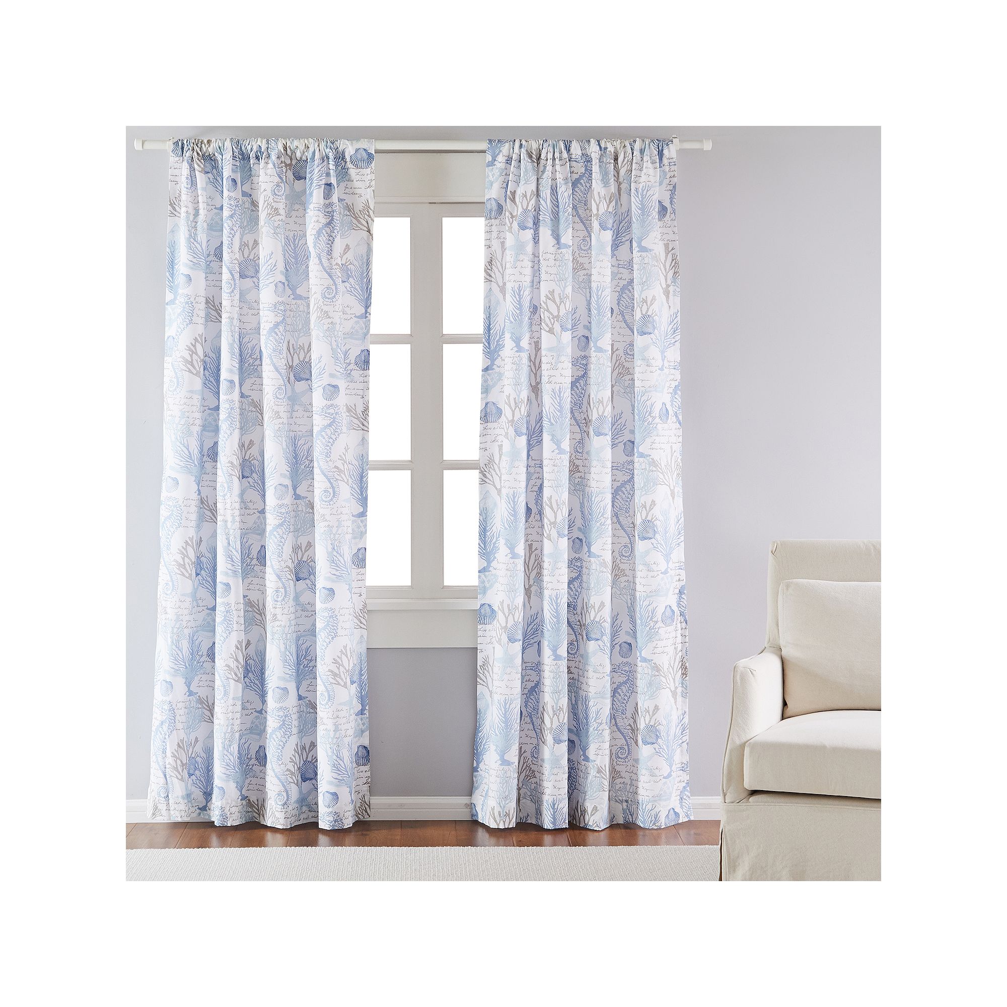 Levtex Home Galapagos Window Curtain, Blue