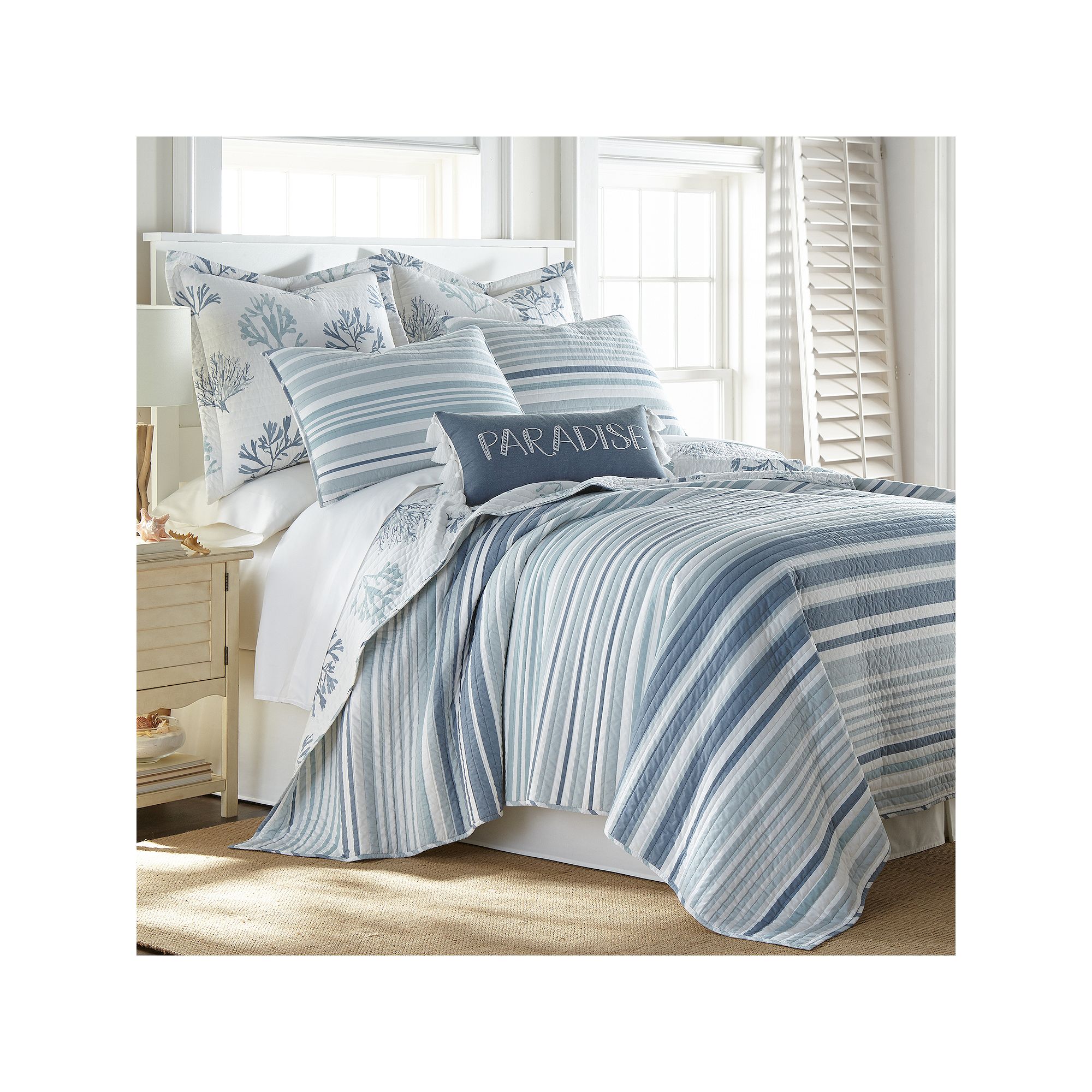 Levtex Home Truro Quilt Set, Blue White
