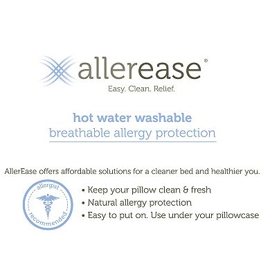 AllerEase Hot Water Wash Extra-Firm Pillow with Pillow Protector