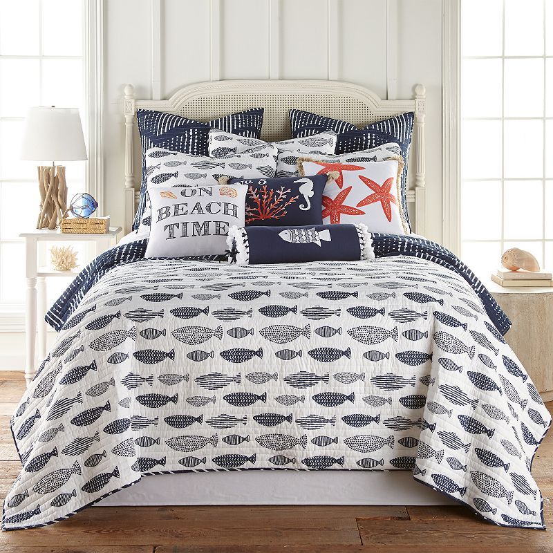 72425134 Levtex Home Bakio King Quilt Set, Blue sku 72425134