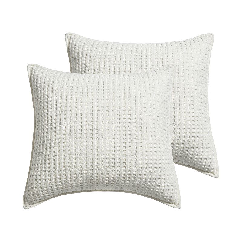 61006129 Levtex Home 2-pack Mills Waffle Euro Sham, White sku 61006129