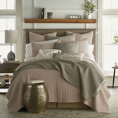 Levtex Mills Waffle Blush Quilt Set