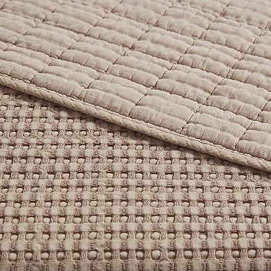 Levtex Mills Waffle Blush Quilt Set