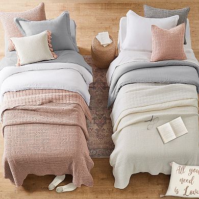 Levtex Mills Waffle Blush Quilt Set