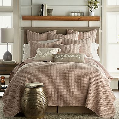 Levtex Mills Waffle Blush Quilt Set