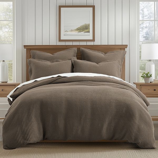 Levtex Home Mills Waffle Quilt Set - Brown (EURO SHAM)