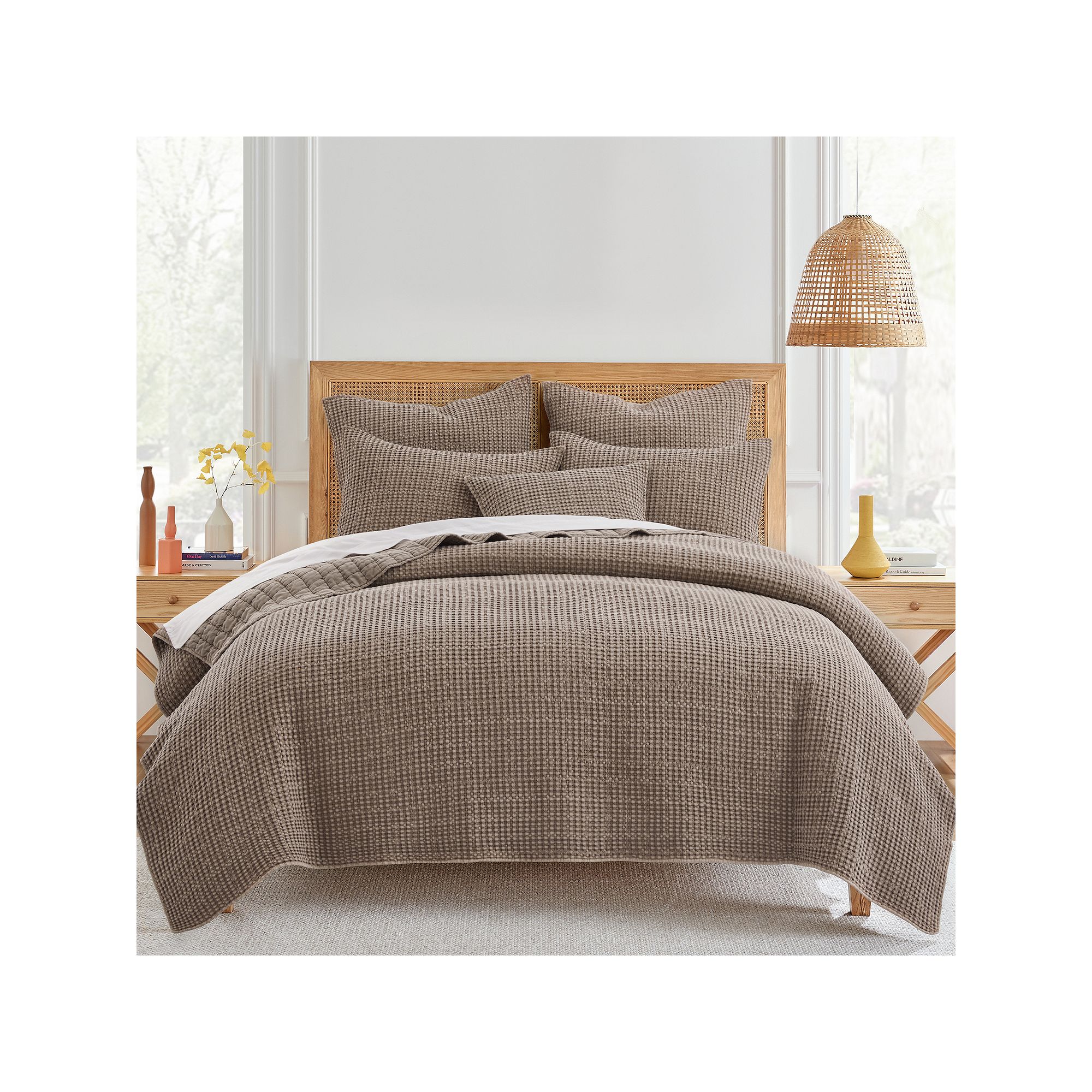 Levtex Home Mills Waffle Quilt Set, Brown