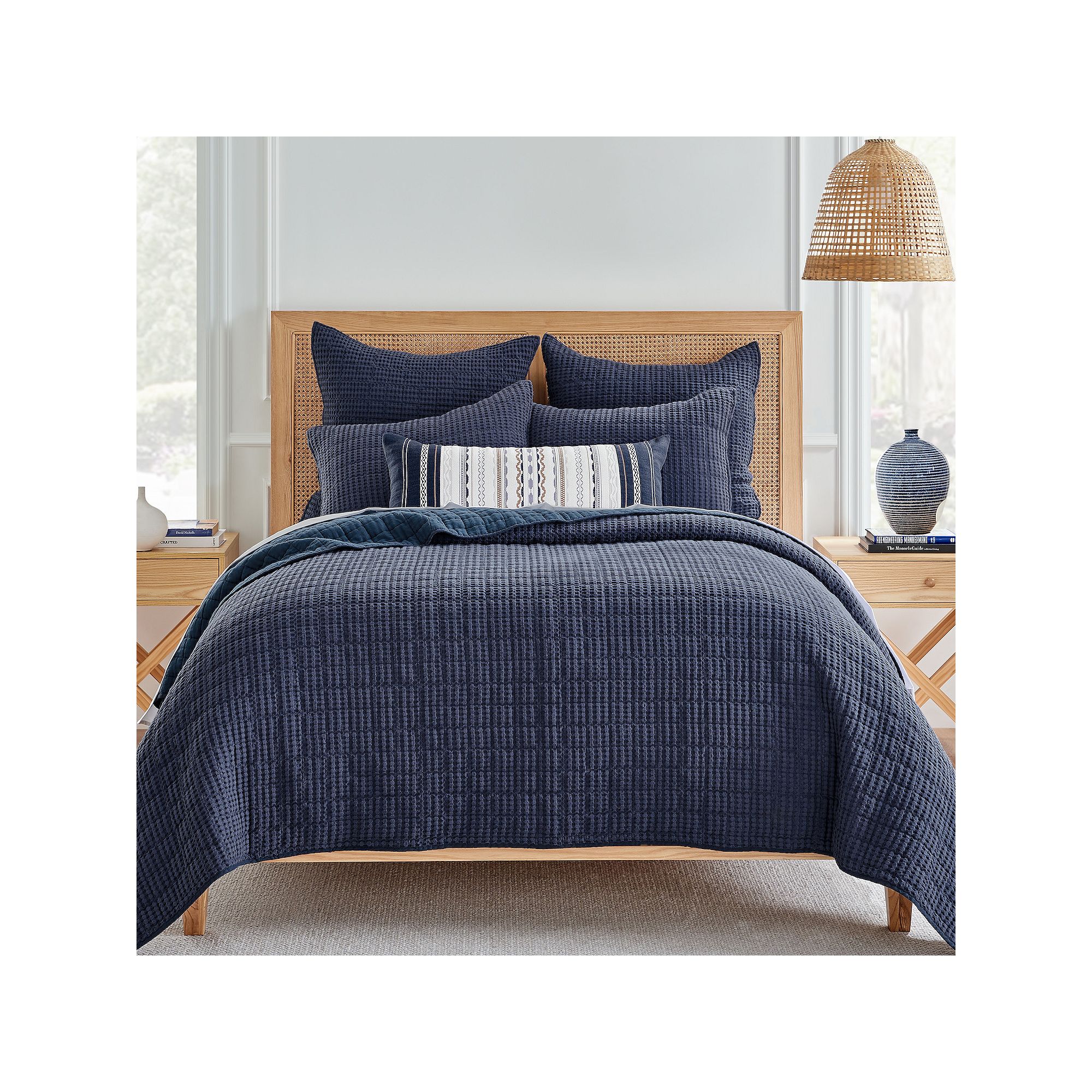 Levtex Home Mills Waffle Quilt Set, Blue