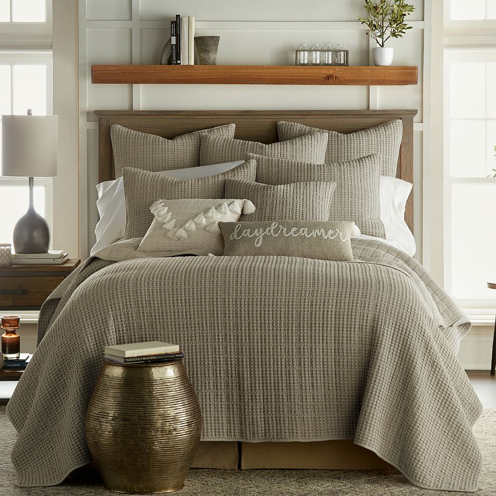 Levtex Home Mills Waffle Quilt Set - Cocoa, KING