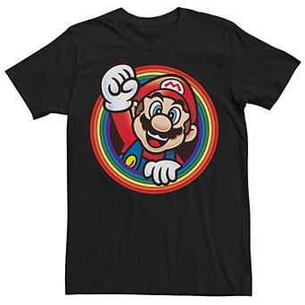 Men's Super Mario Rainbow Logo Tee