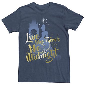 Disney's Cinderella Silhouette Live Like There's No Midnight Men's Tee