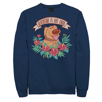 Disney / Pixar's Up Dug Men's Adventure Is Out There Floral Sweatshirt