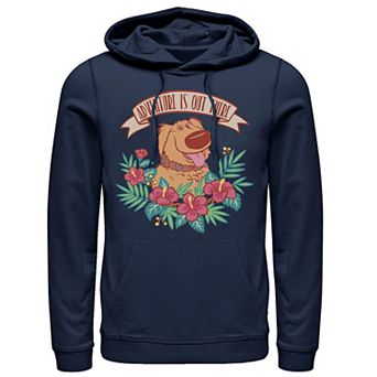 Disney / Pixar's Up Dug Men's Adventure Is Out There Floral Hoodie