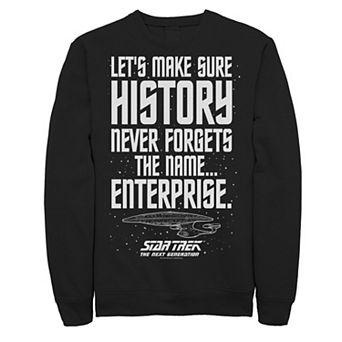 Men's Star Trek Next Generation Enterprise History Sweatshirt