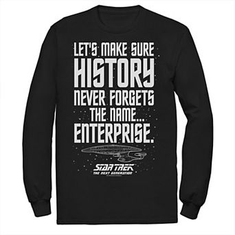 Men's Star Trek Next Generation Enterprise History Tee