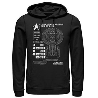 Men's Star Trek Next Generation Enterprise Chart Hoodie