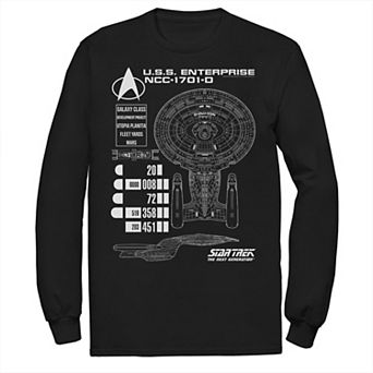 Men's Star Trek Next Generation Enterprise Chart Tee