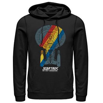 Men's Star Trek Next Generation Retro Rainbow Ship Hoodie