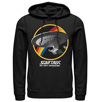 Men's Star Trek Next Generation Rainbow Ship Badge Hoodie