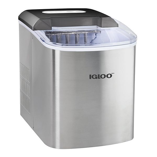 Igloo 26-Pound Automatic Portable Countertop Ice Maker Machine, Stainless Steel, IGLICEB26SS