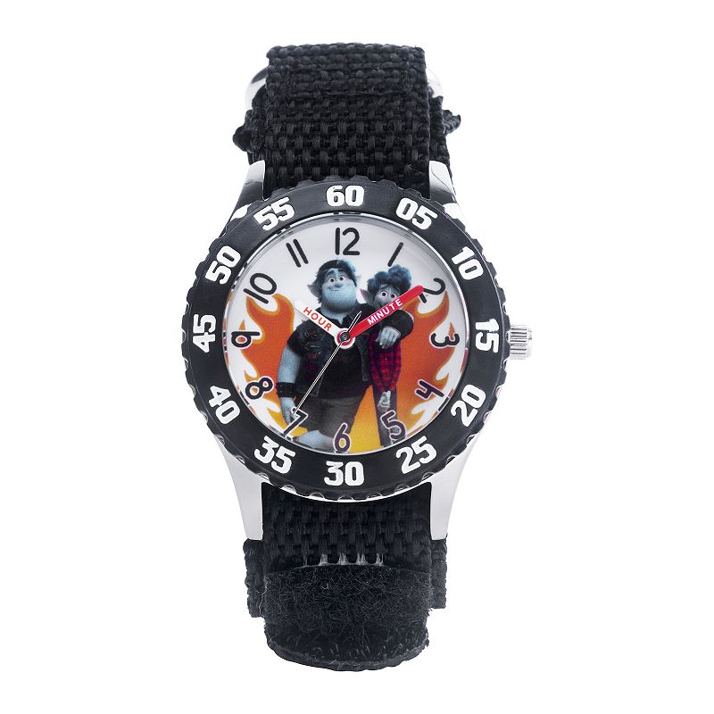 Disney / Pixar's Onward Brothers Kids' Black Time Teacher Watch, Boy's, Size: Medium