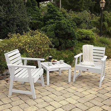 Highwood USA Weatherly Garden Chairs & Side Table 3-Piece Set