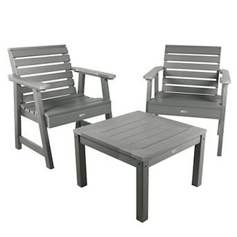 Highwood USA Weatherly Garden Chairs & Side Table 3 pc Set