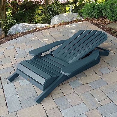 Highwood USA Hamilton Folding & Reclining Adirondack Chair 2-Piece Set