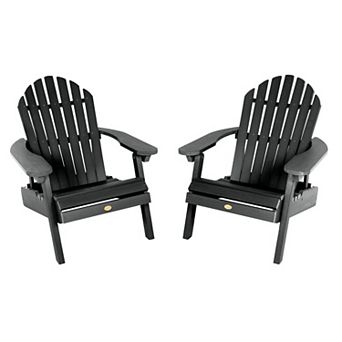 Highwood USA Hamilton Folding & Reclining Adirondack Chair 2 pc Set