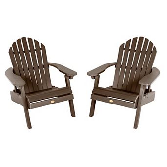 Highwood USA Hamilton Folding & Reclining Adirondack Chair 2 pc Set