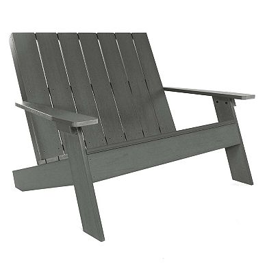 Highwood USA Barcelona Modern Adirondack Chairs & Double-Wide Modern Adirondack Chair 3-Piece Set