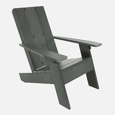 Highwood USA Barcelona Modern Adirondack Chairs & Double-Wide Modern Adirondack Chair 3-Piece Set