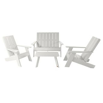 Highwood USA Barcelona Modern Adirondack Chairs & Double-Wide Modern Adirondack Chair 3 pc Set