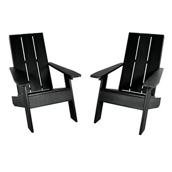 Highwood USA Barcelona Modern Adirondack Chair 2 pc Set