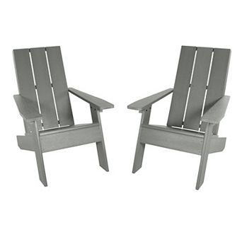 Highwood USA Barcelona Modern Adirondack Chair 2 pc Set