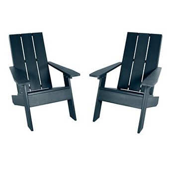 Highwood USA Barcelona Modern Adirondack Chair 2 pc Set