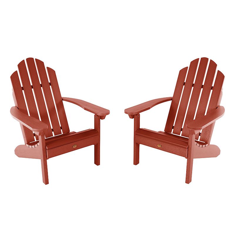 Highwood Classic Westport Adirondack Chair 2-Piece Set, Red