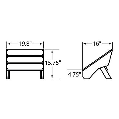 Highwood USA Barcelona Modern Folding Ottoman