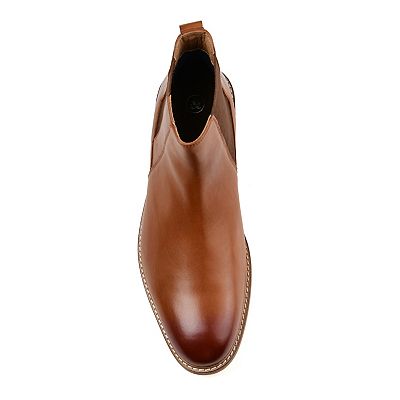 Thomas & Vine Corbin Chelsea Leather Boot Cognac Size 10 Thomas & Vine Mens Corbin Pull-on Round Toe Chelsea Boot  main image 2