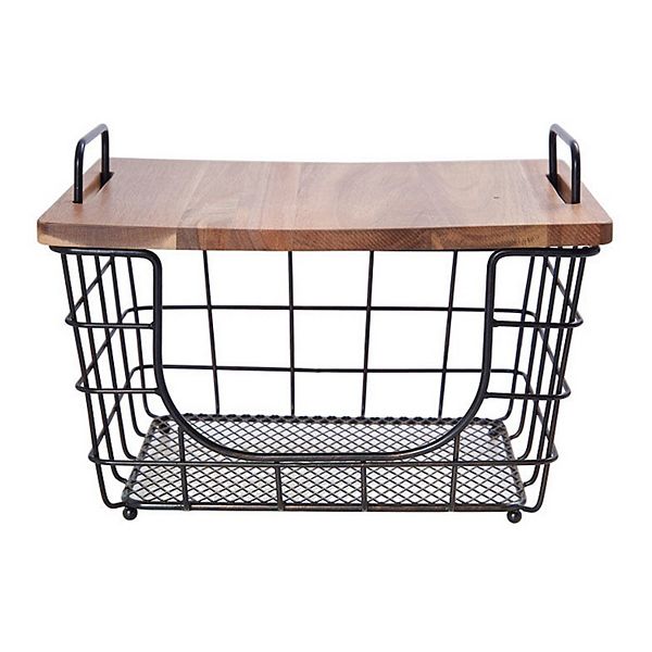 Mikasa Stackable Basket with Lid Sansujyuku Tire Store