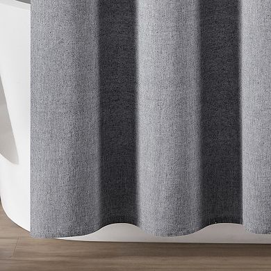 Lush Decor Farmhouse Button Stripe Shower Curtain