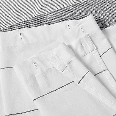 Lush Decor Stripe Tassel Fringe Shower Curtain