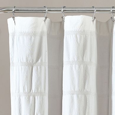 Lush Decor Waffle Stripe Shower Curtain