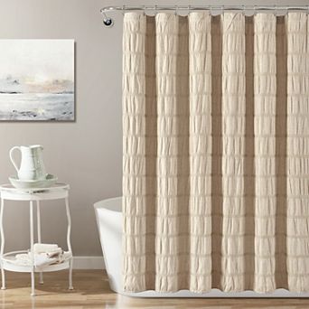Lush Decor Waffle Stripe Shower Curtain