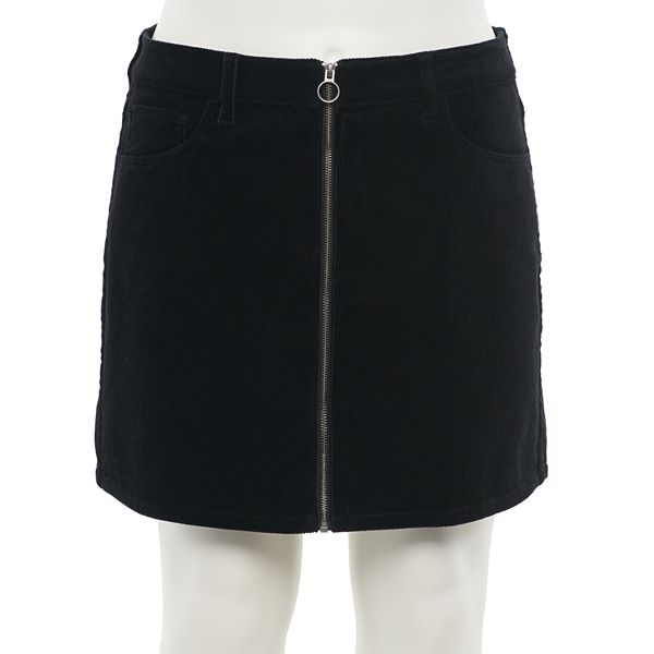 Juniors' Plus Size SO® Zip Front Skirt